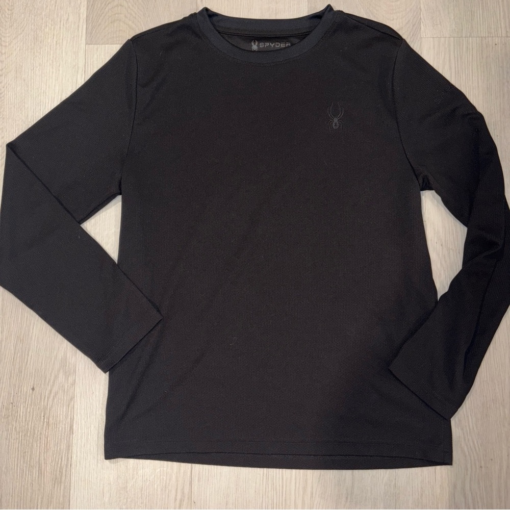 Spyder Black Long Sleeve Tee Classic Design